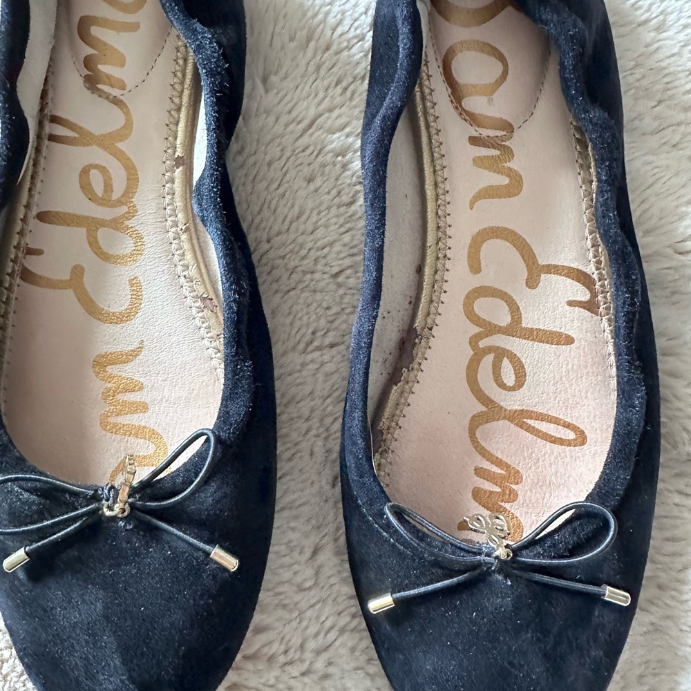 Sam Edelman black Flats with Bow Accent